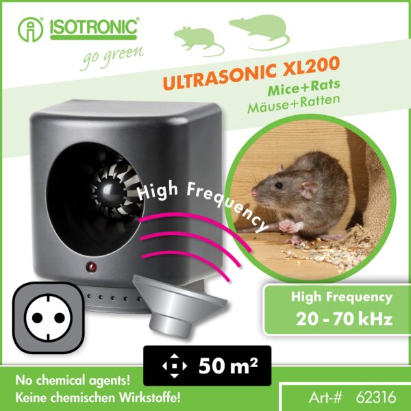 Plašič myší a hlodavcov ISOTRONIC 62316