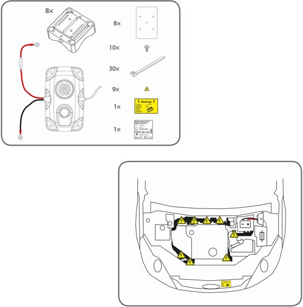 Odpudzovač do automobilu Kuna STOP & šok SWISSINNO 12 V / DC