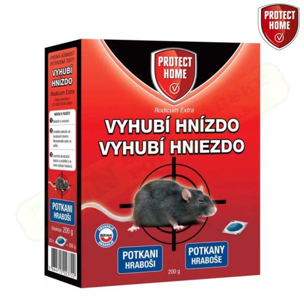 RODICUM EXTRA Mäkká návnada na potkany a hrabošov 20x10g - 200 g Protect Home