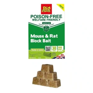 Netoxická bloková návnada na myši a potkany The Big Cheese® – balenie 30 x 10 g