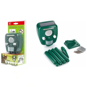 Solárny ultrazvukový odpudzovač zvierat SWISSINNO® PRO – celkový pohľad