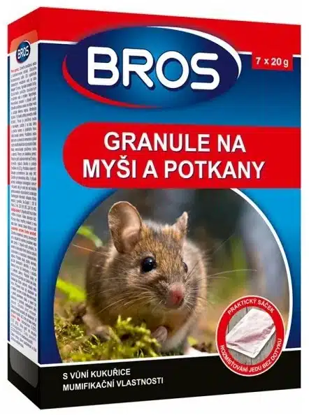 BROS Granulát na myši a potkany 7x 20g - 140 g