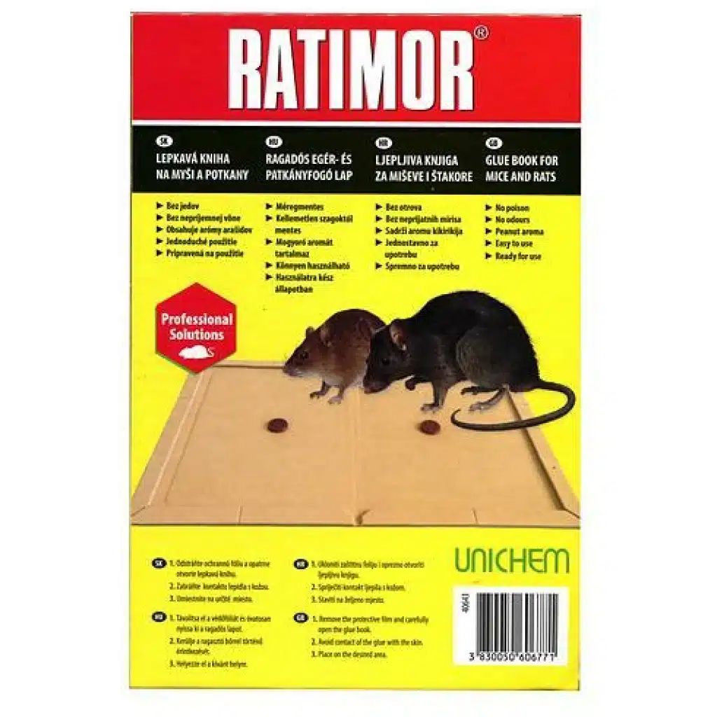 RATIMOR® lepová pasca na myši a potkany – kniha