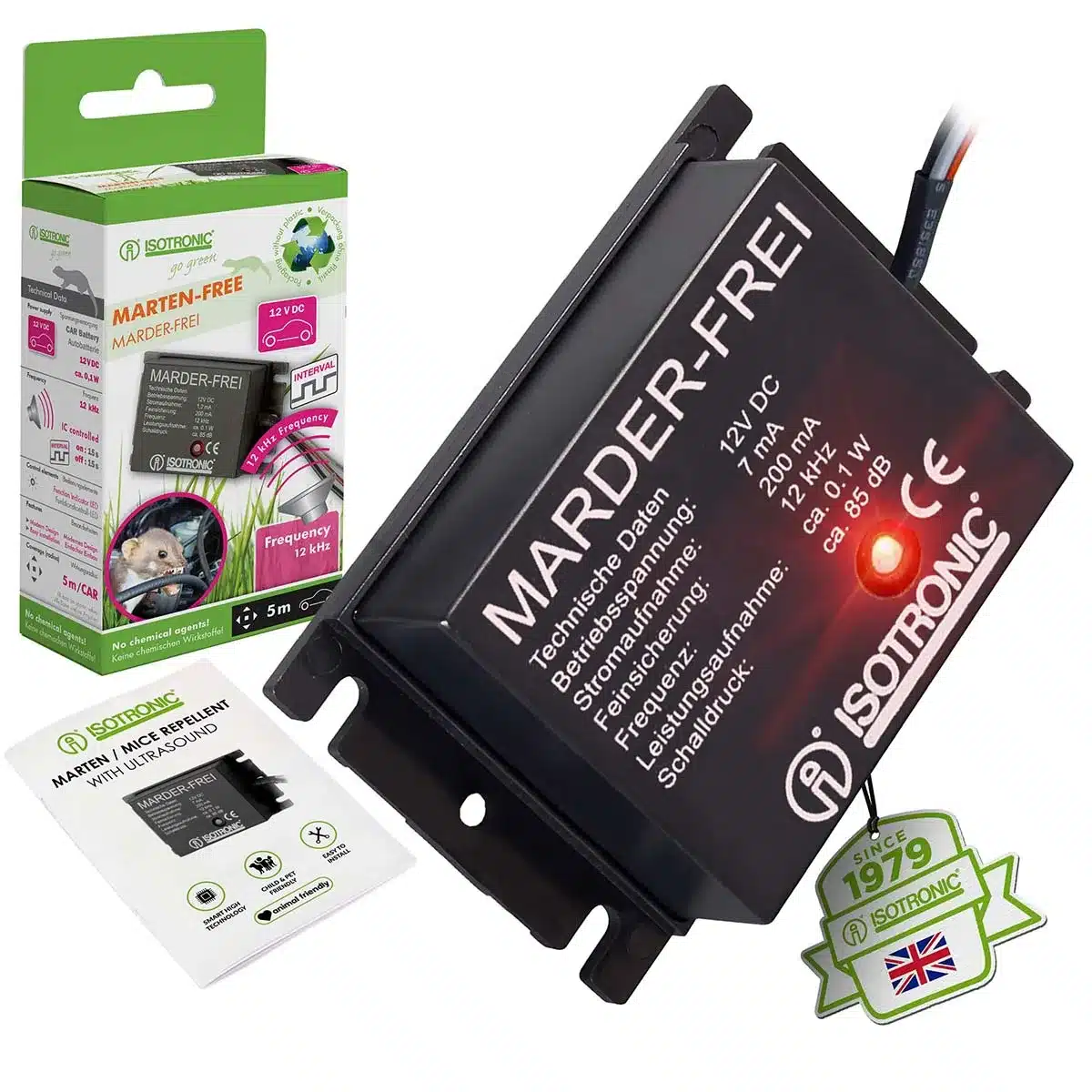 Montáž odpudzovača kún ISOTRONIC® 78405 do auta