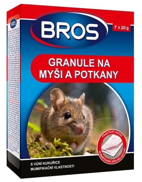 BROS Granulát na myši a potkany 7x 20g - 140 g