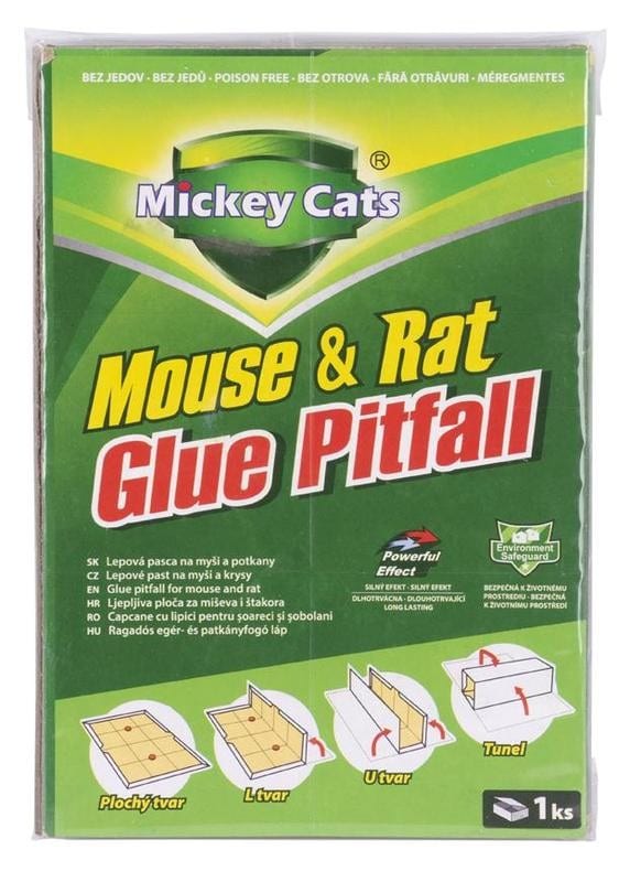 Doska Mickey Cats, 22x17 cm, lepová pasca na myši a potkany, Poison-Free