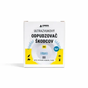 Kompaktný biely ultrazvukový odpudzovač škodcov E01 v elektrickej zásuvke