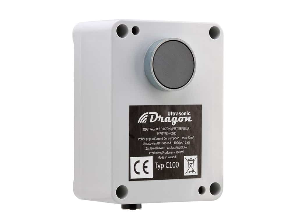 Vodotesný ultrazvukový plašič na kuny, myši a potkany DRAGON ULTRASONIC C100