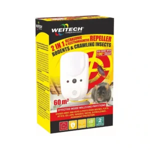 Weitech duálny ultrazvukový a elektromagnetický odpudzovač 2v1 WK1003
