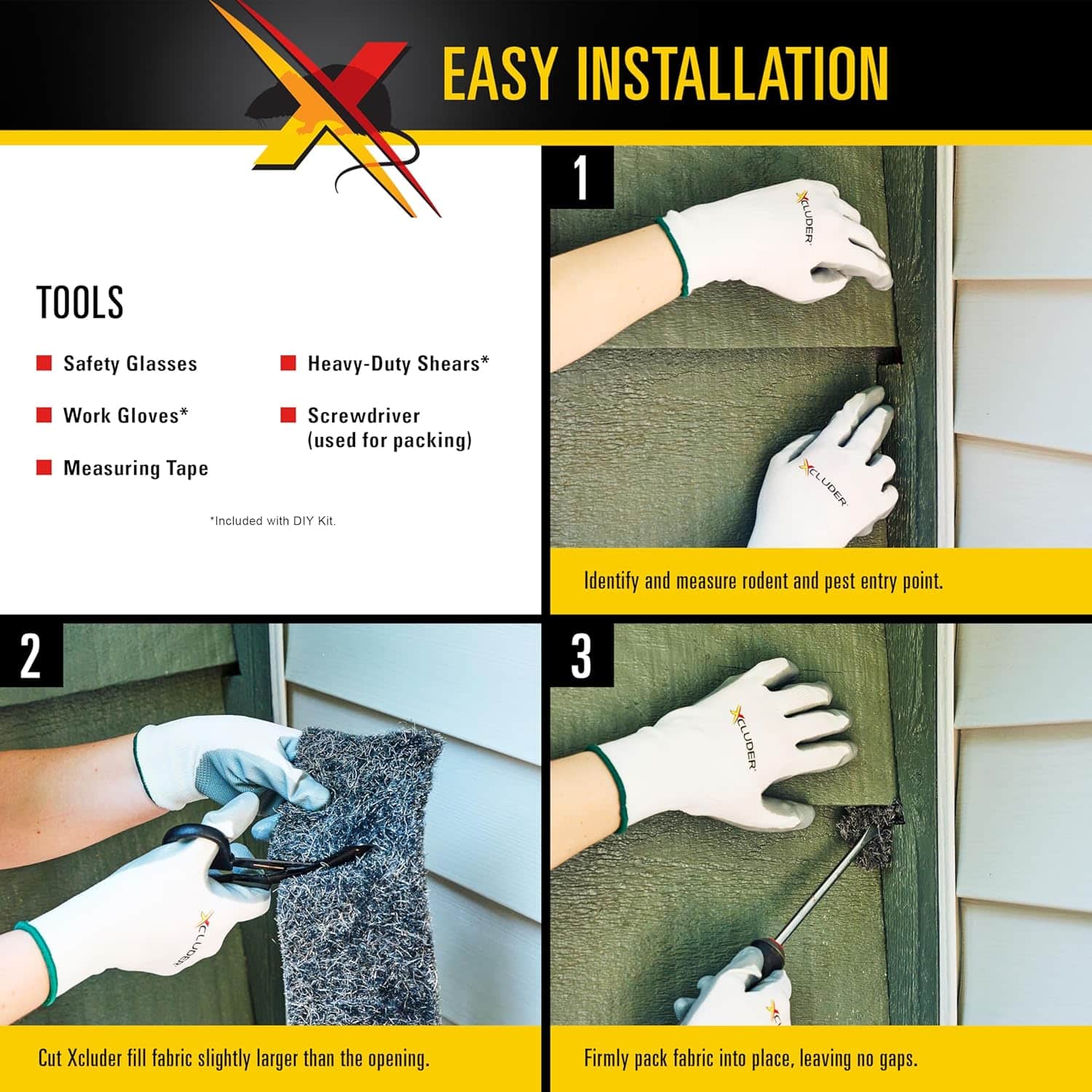 Xcluder® Rodent Control Fill Fabric - veľký DIY set 162758 – Obrázok 3
