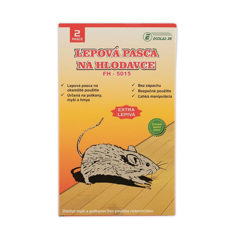Drevená lepová pasca na hlodavce FH-5015 - 2 ks
