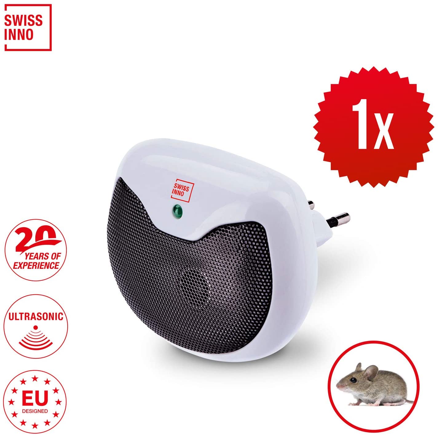 Mini ultrazvukový odpudzovač hlodavcov SWISSINNO 15m2
