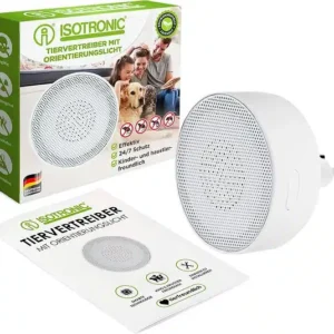 ISOTRONIC 92311 odpudzovač myší a potkanov s ultrazvukom a nočným svetlom.