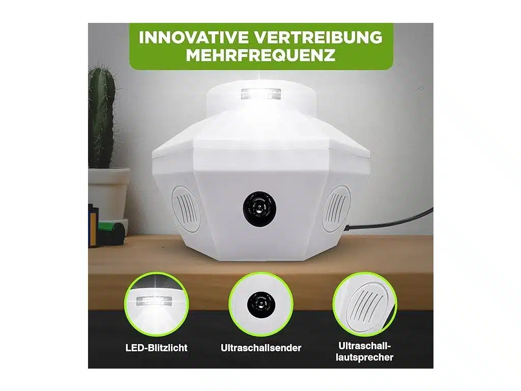 Ultrazvukový plašič ISOTRONIC 62600 – detail LED signalizácie