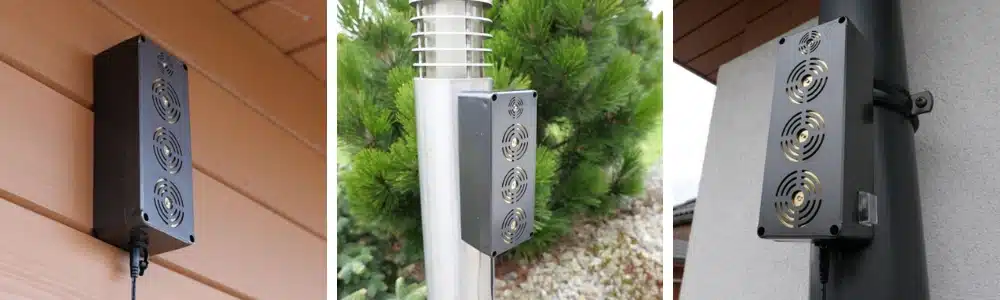 Vodotesný, ultrazvukový odpudzovač na kuny, myši a potkany VIANO OD16 KING LED – Obrázok 12
