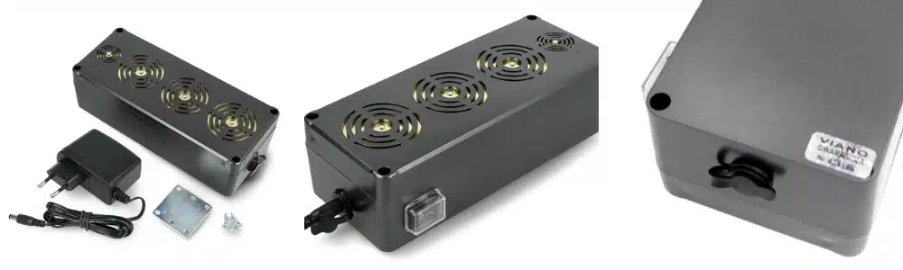 Vodotesný, ultrazvukový odpudzovač na kuny, myši a potkany VIANO OD16 KING LED – Obrázok 14