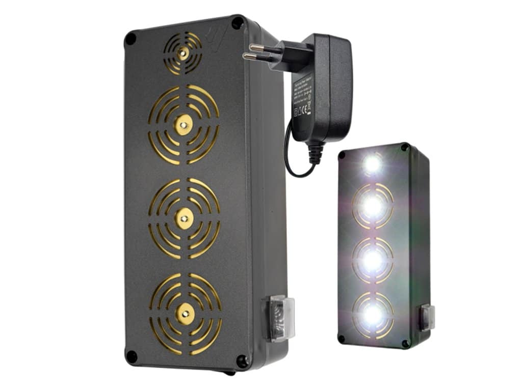 Vodotesný, ultrazvukový odpudzovač na kuny, myši a potkany VIANO OD16 KING LED